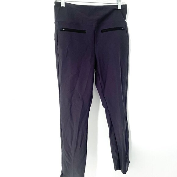 Athleta Stellar Crop Pant Plus Size Medium Lycra Charcoal Gray - Picture 2 of 9